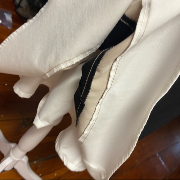 Calvin Klein Fit & Flare Colorblock Sleeveless Dress Size 12 Black White Tan - Picture 8 of 10